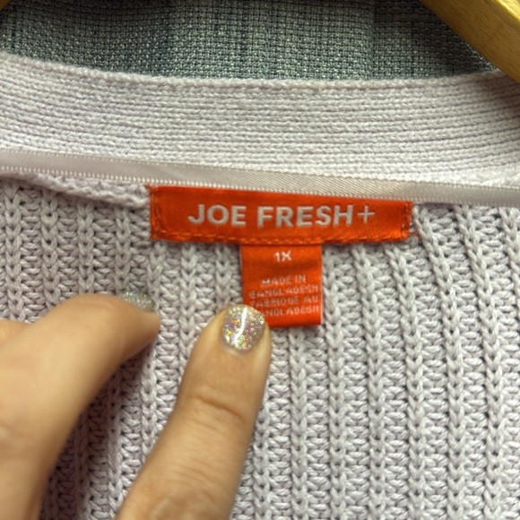 Joe fresh Lavender Open-Front Cardigan Sweater size 1X - Picture 4 of 8